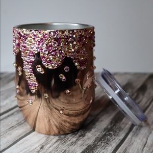 Rhinestone wine tumbler